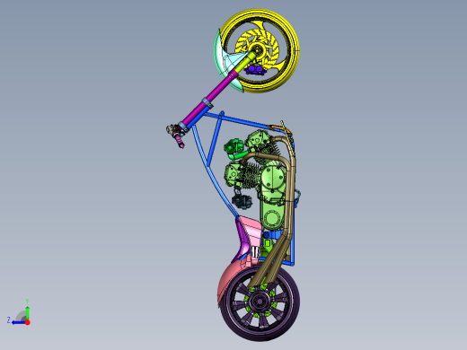 新复古美学的摩托车右视缩略图