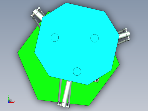 并联单轴机构设计前视缩略图