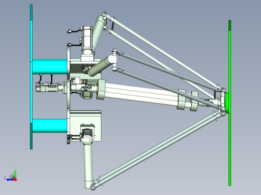并联单轴机构设计右视缩略图