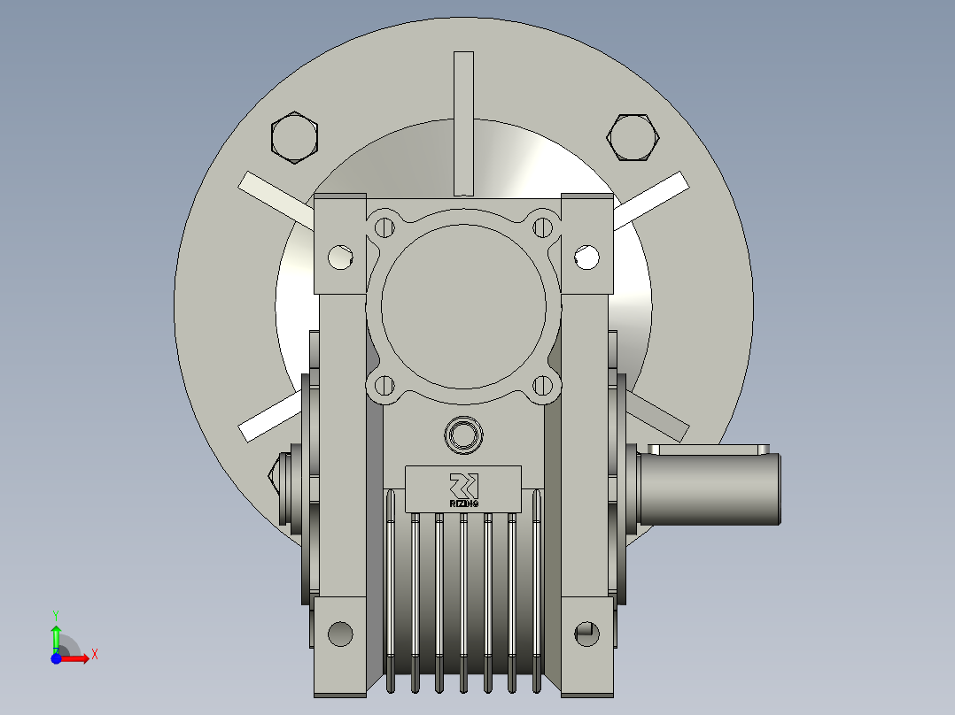 ANMRV030-090型蜗轮蜗杆减速机NMRV06310SS190B5B3YE2-11-4PBMG2_NMRV前视图