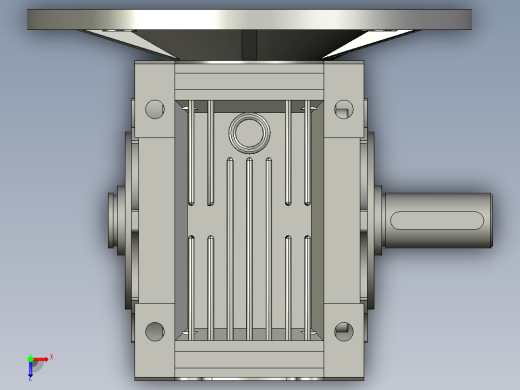 ANMRV030-090型蜗轮蜗杆减速机NMRV06310SS190B5B3YE2-11-4PBMG2_NMRV俯视缩略图