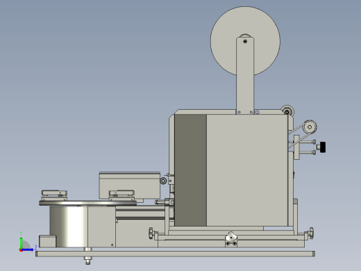 半自动裁切平面贴膜机左视缩略图