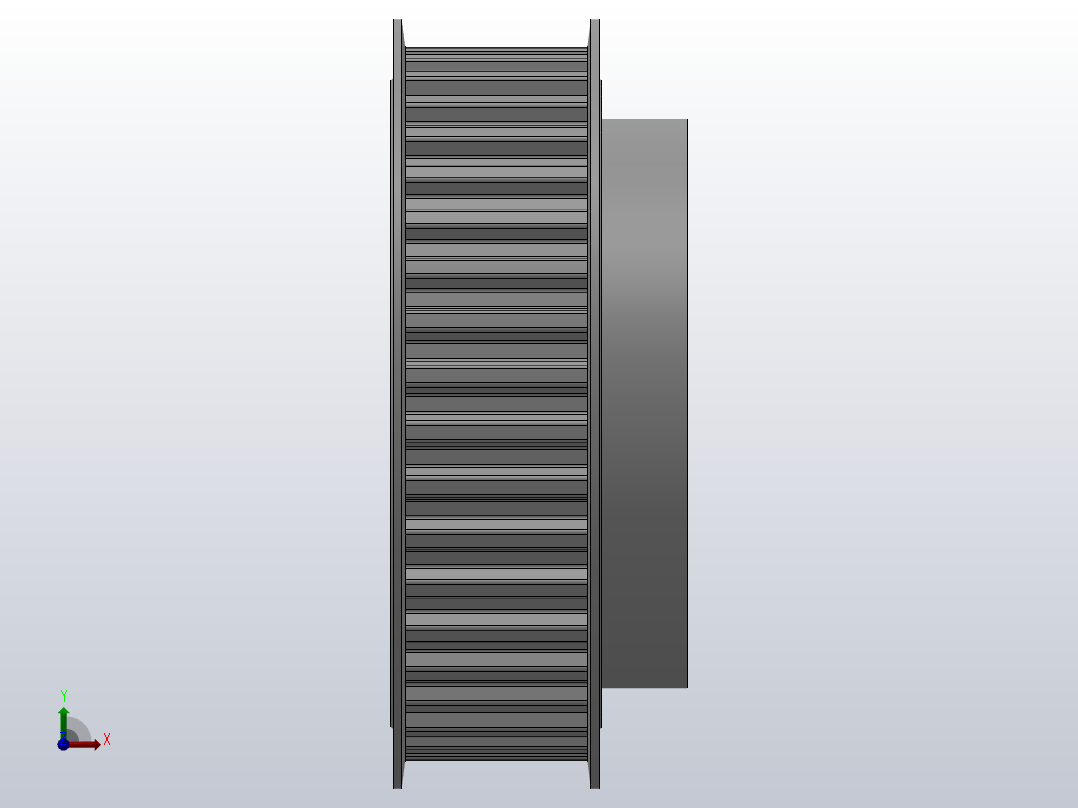 小凸缘型梯形齿同步带轮T10型_ST10DC-40-30-dc20-A前视图