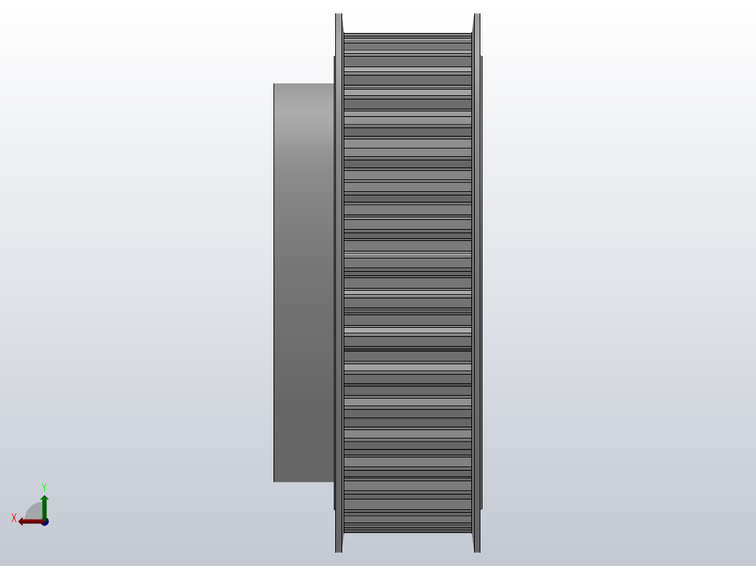 小凸缘型梯形齿同步带轮T10型_ST10DC-40-30-dc20-A后视图