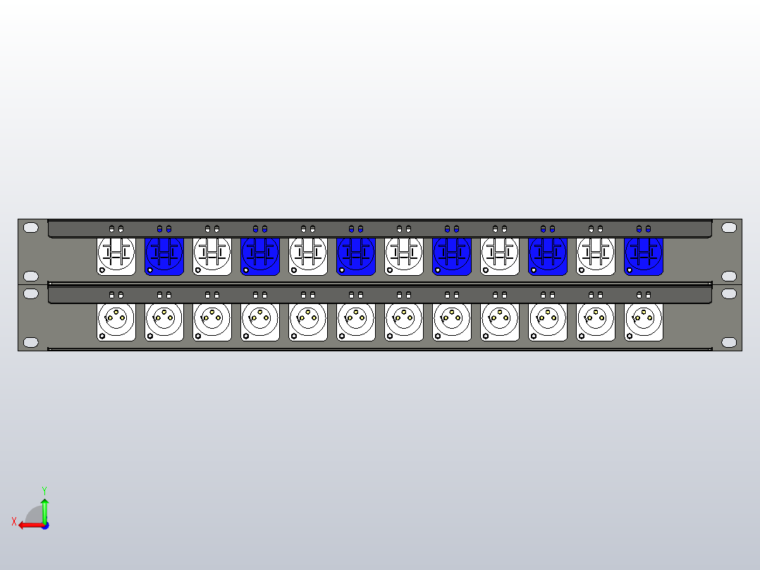 带中性连接器的面板后视图