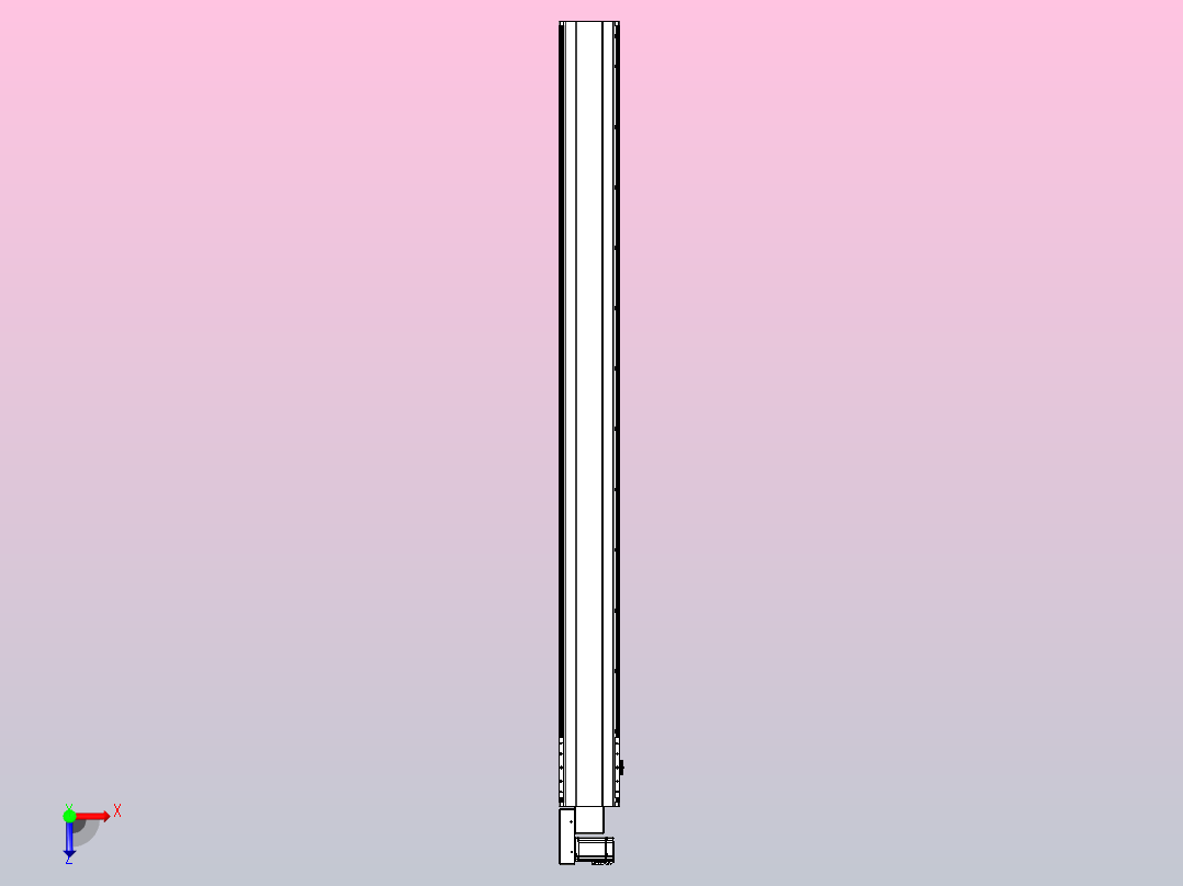 皮带直线轴半封闭可选导轨TPA-HNB-202D-140-L2250-ML-C-P75-N3俯视图