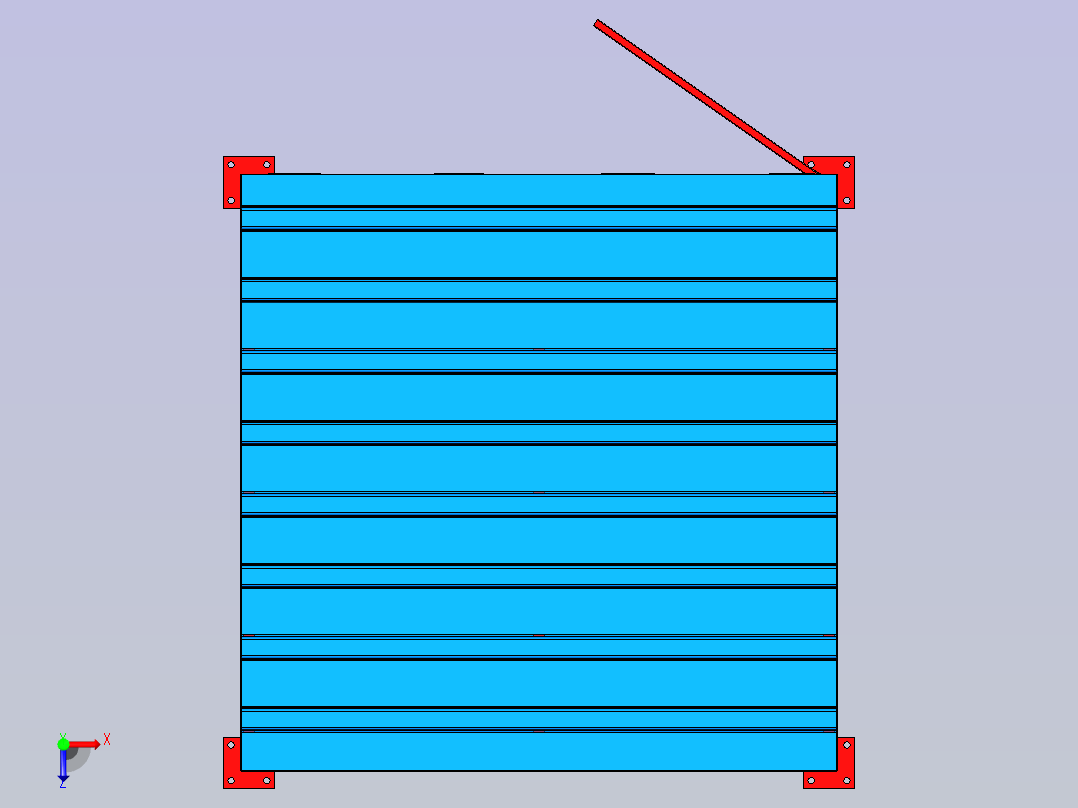 电箱防护棚（不带帽檐）俯视图
