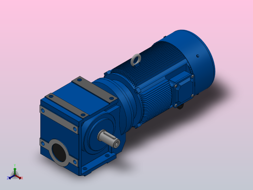 S37底脚轴伸式安装斜齿-蜗轮蜗杆减速机S37-Y0.18-4P-10.27-M1-0°-A+B