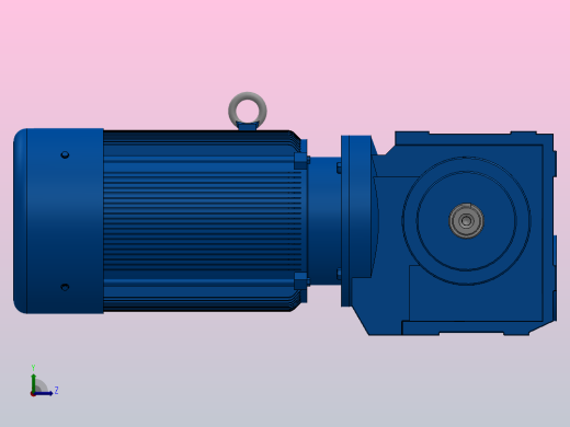 S37底脚轴伸式安装斜齿-蜗轮蜗杆减速机S37-Y0.18-4P-10.27-M1-0°-A+B左视缩略图
