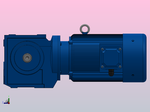 S37底脚轴伸式安装斜齿-蜗轮蜗杆减速机S37-Y0.18-4P-10.27-M1-0°-A+B右视缩略图