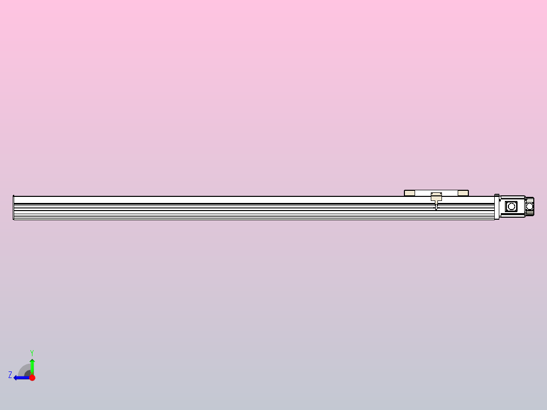 滚珠丝杠直线轴带导轨全封闭TPA-HCR-220D-3210C-L1800-M-C-P1K-N3右视图