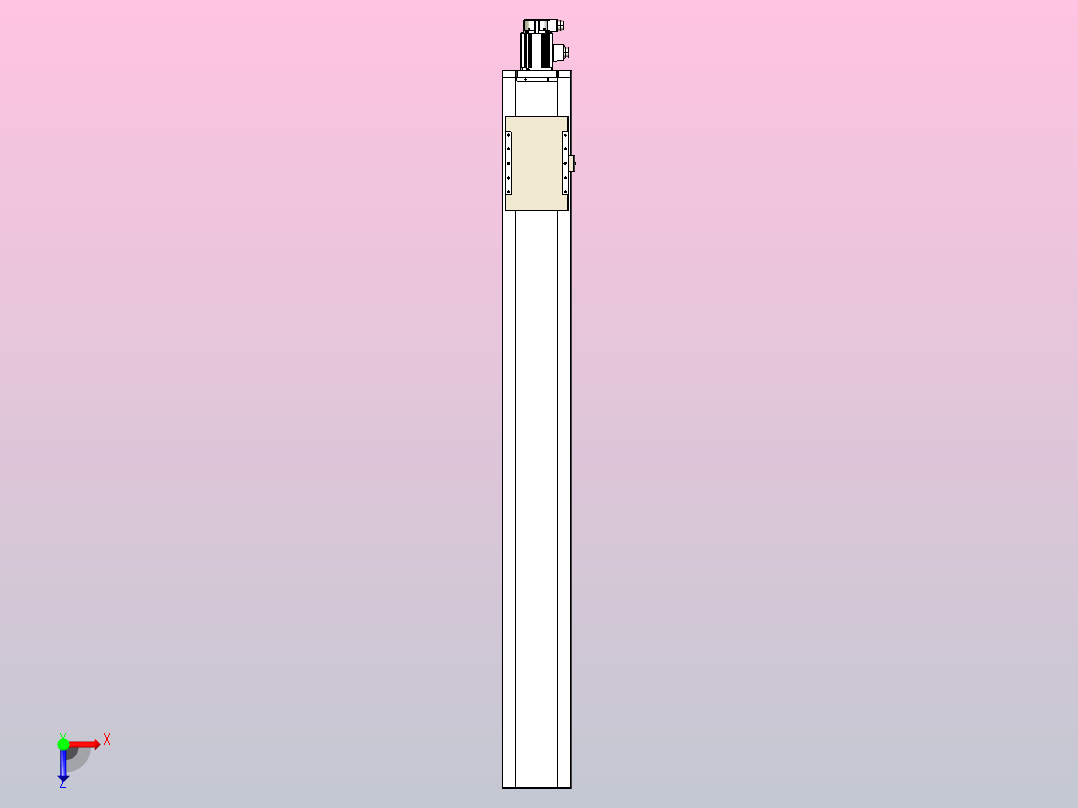 滚珠丝杠直线轴带导轨全封闭TPA-HCR-220D-3210C-L1800-M-C-P1K-N3俯视图