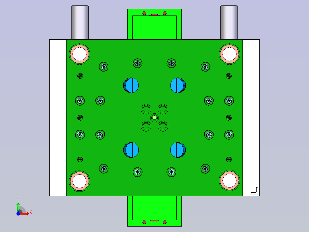 精致水壶模具设计前视图