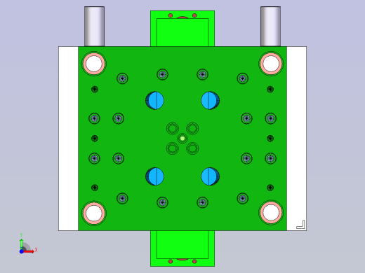 精致水壶模具设计前视缩略图