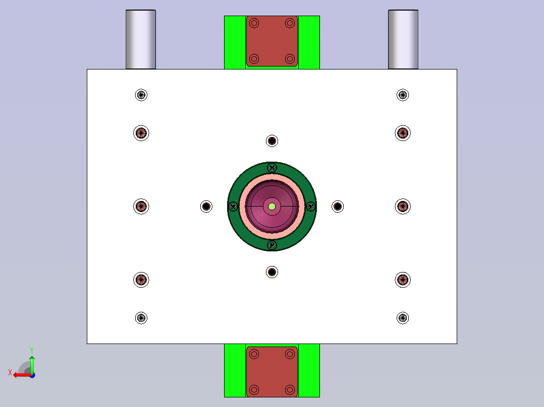 精致水壶模具设计后视图