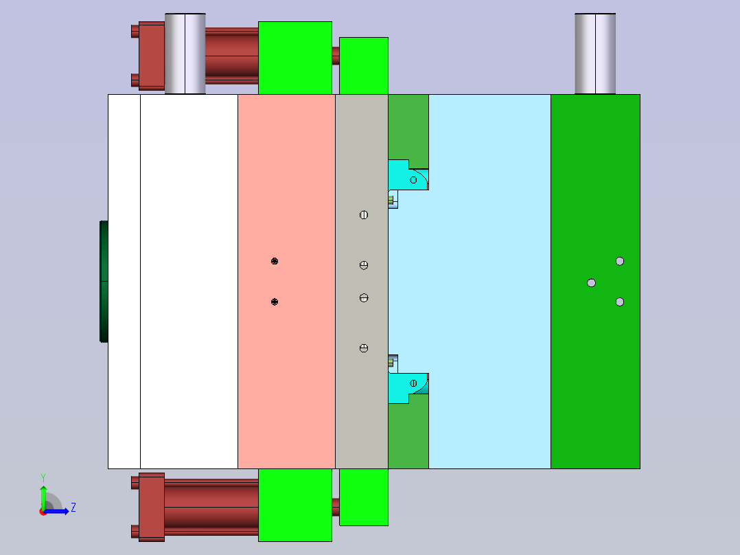 精致水壶模具设计左视图