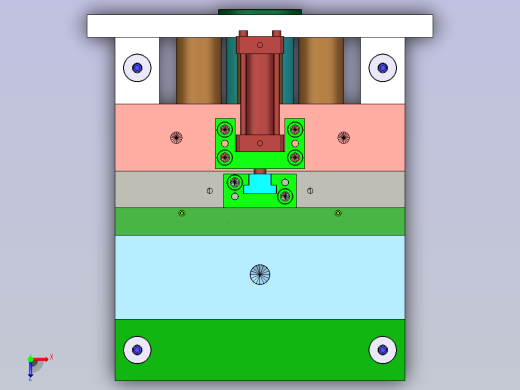 精致水壶模具设计俯视缩略图