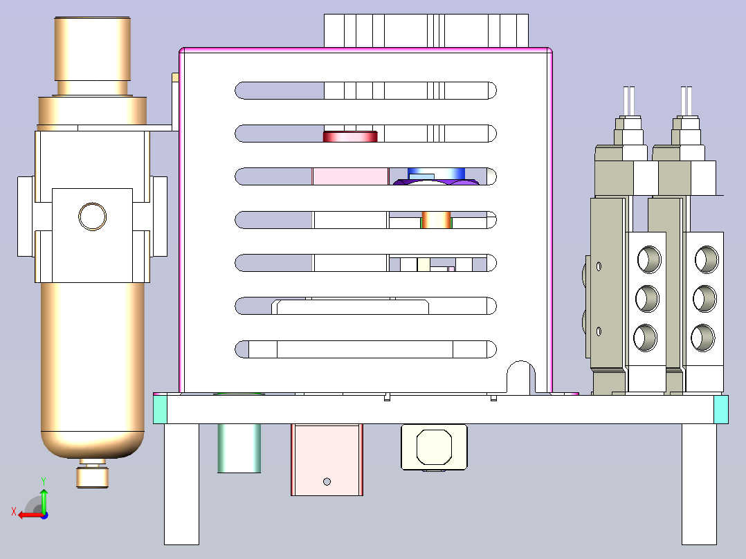 一款连接器料带切断治具后视图