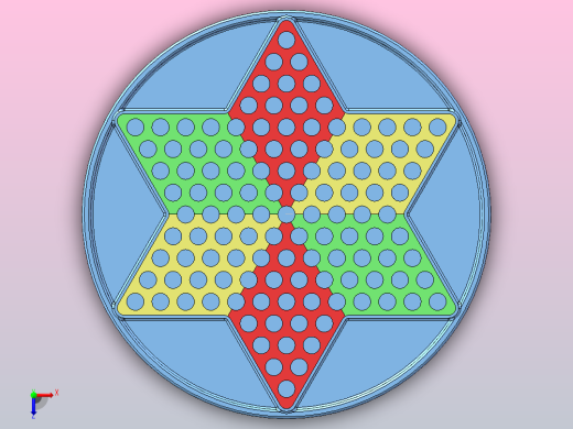 跳棋棋盘俯视缩略图