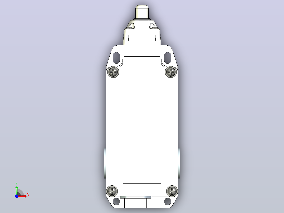 YBLX-P1_404_1C行程开关三维模型202109前视图