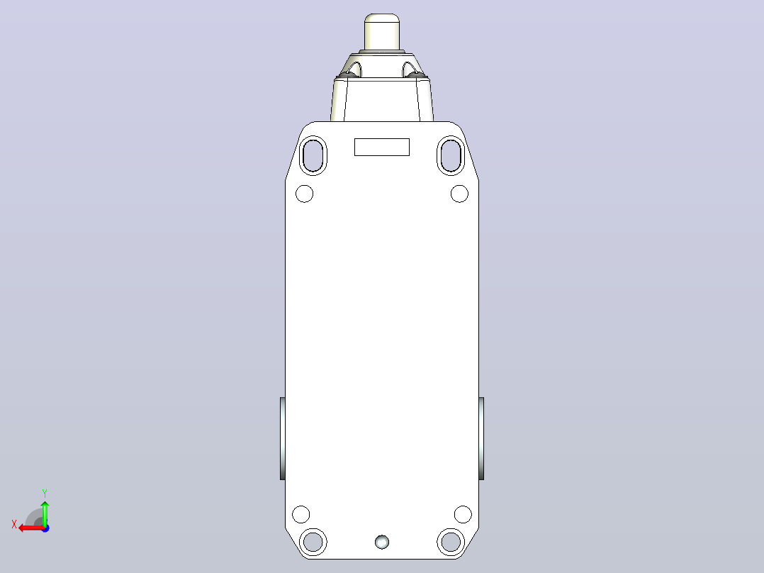 YBLX-P1_404_1C行程开关三维模型202109后视图