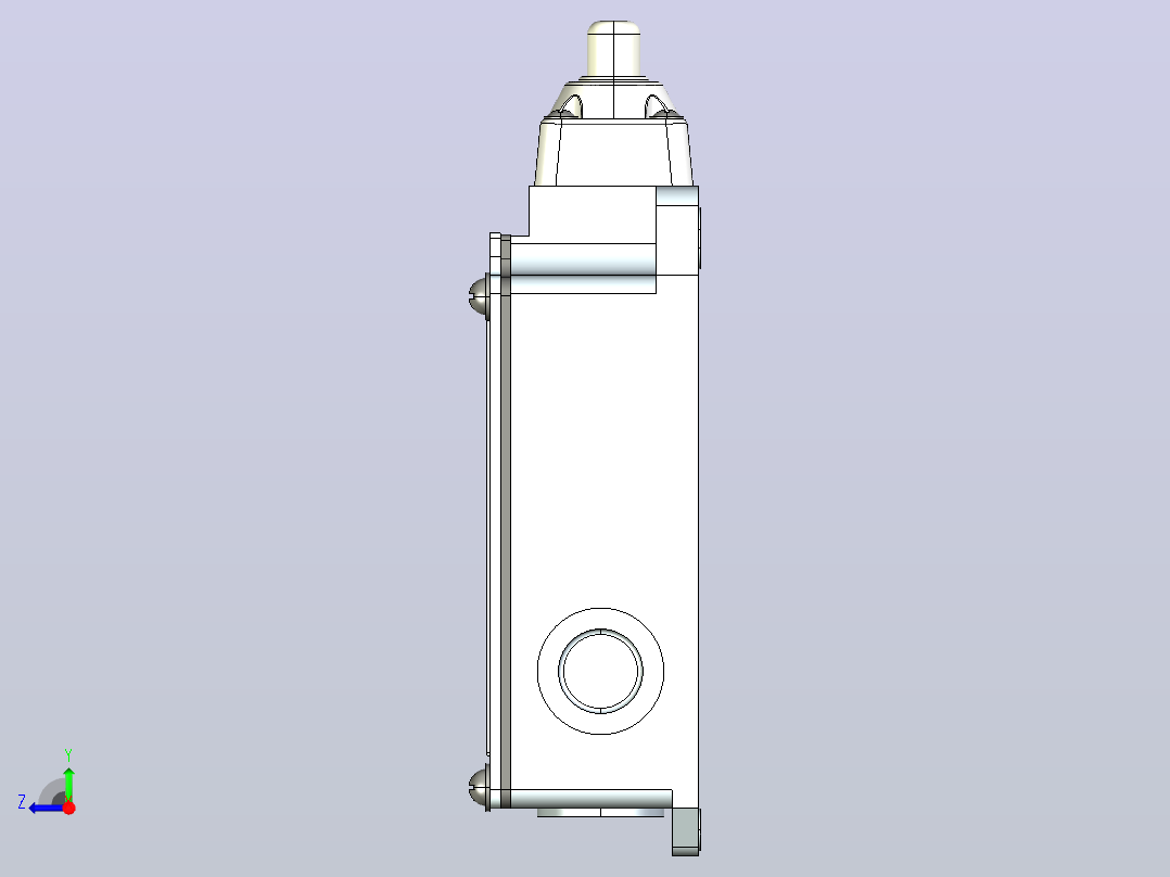 YBLX-P1_404_1C行程开关三维模型202109右视图