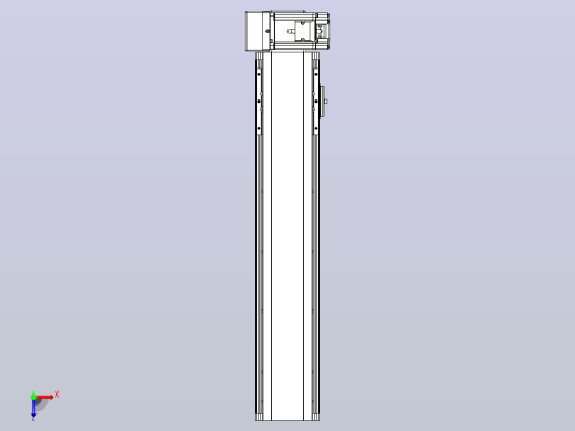 皮带直线轴半封闭可选导轨TPA-HNB-105D-90-L400-RU-Y-P20-N3俯视缩略图