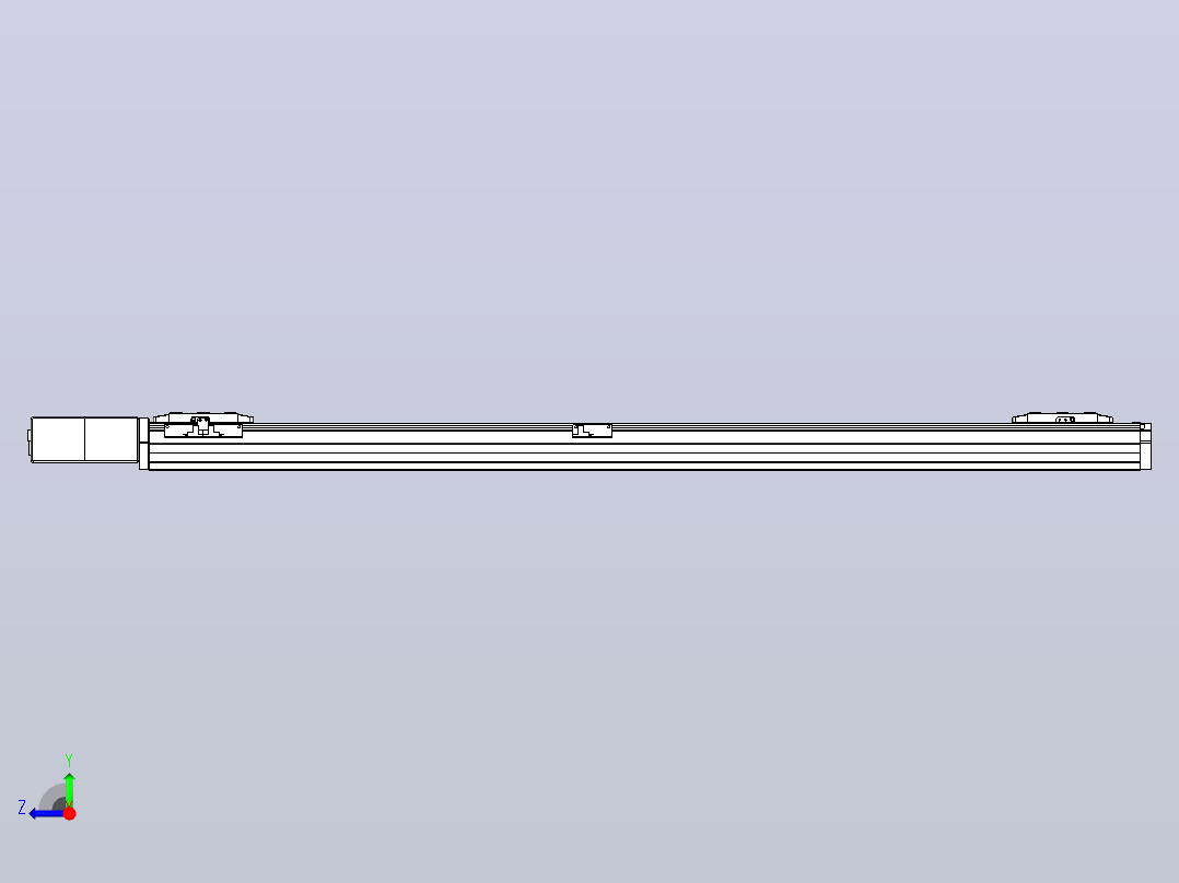 皮带直线轴双滑块型TPA-GCBS-80-P60-L500-QR-M20-N3右视图