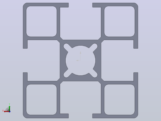 XE-LSX10铝型材40x40后视缩略图