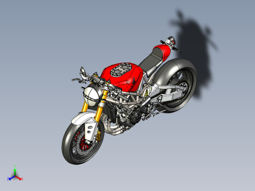 本田摩托车CATIA V5 r21模型