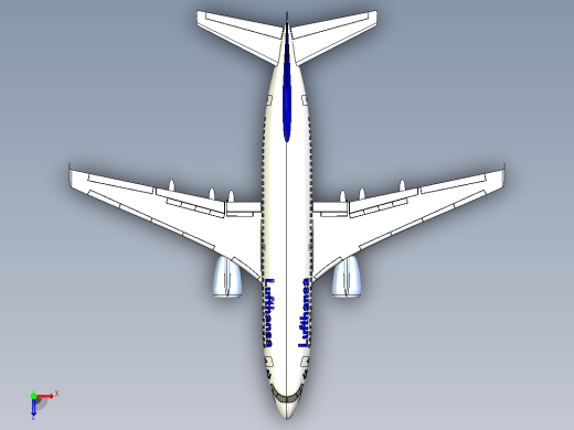 波音737客机飞机模型俯视缩略图