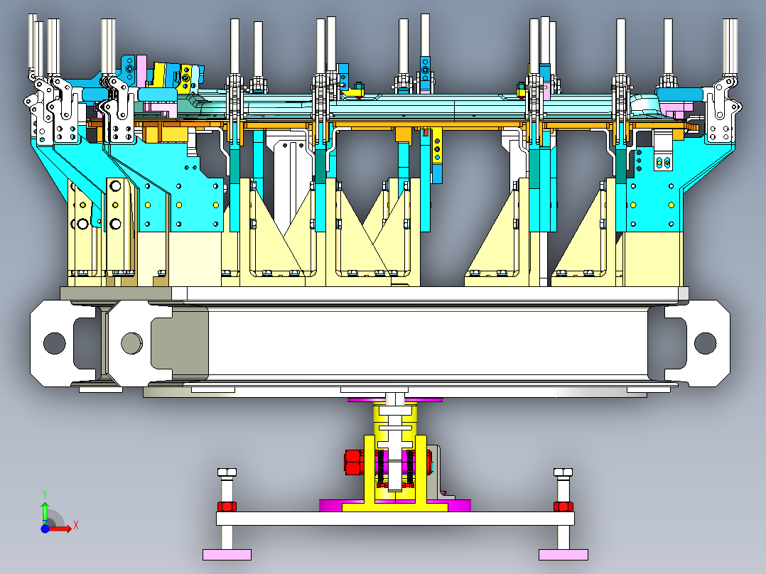 可旋转焊接夹具前视图