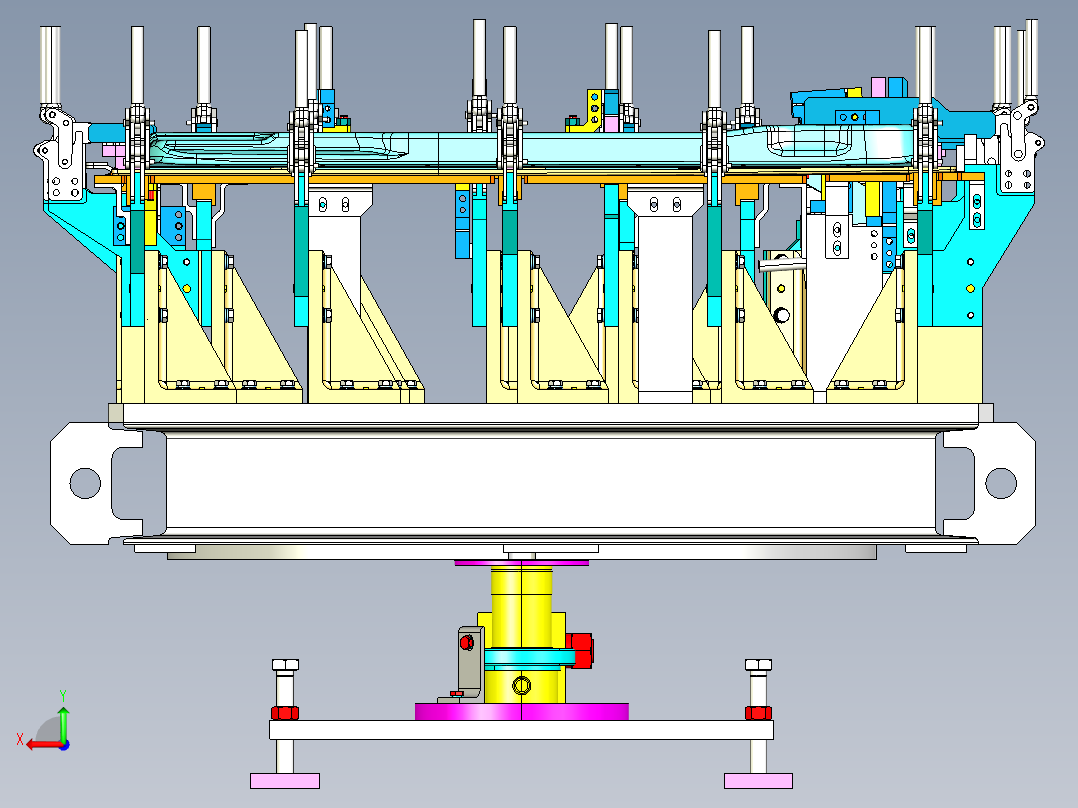 可旋转焊接夹具后视图