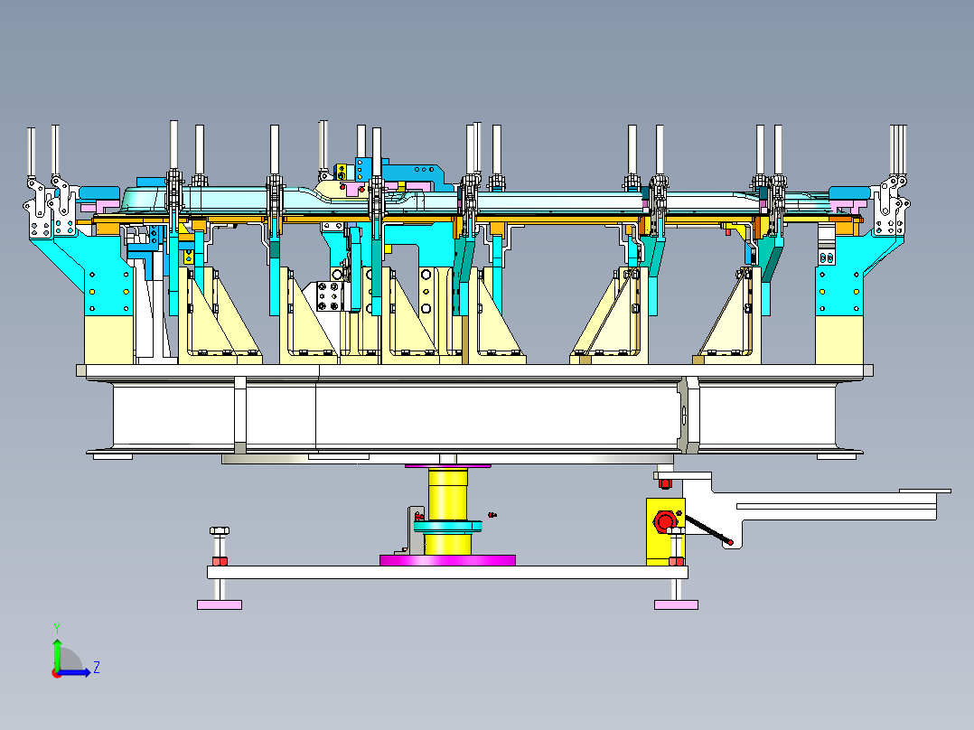 可旋转焊接夹具左视图