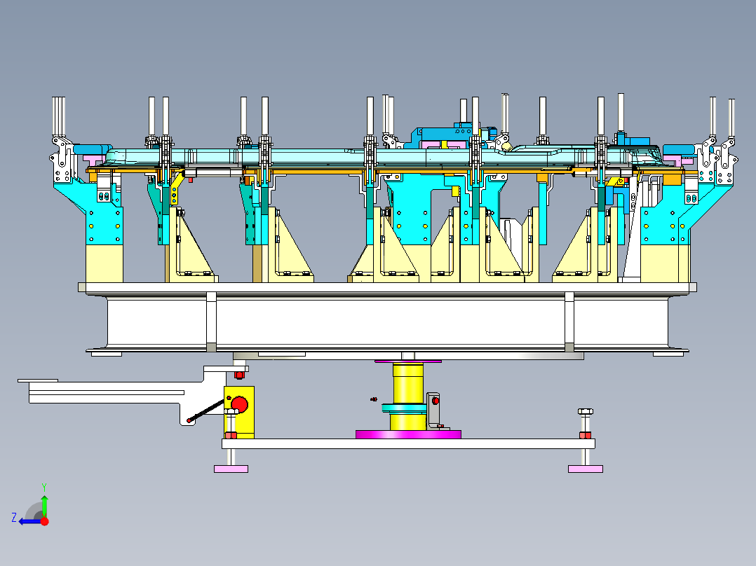 可旋转焊接夹具右视图