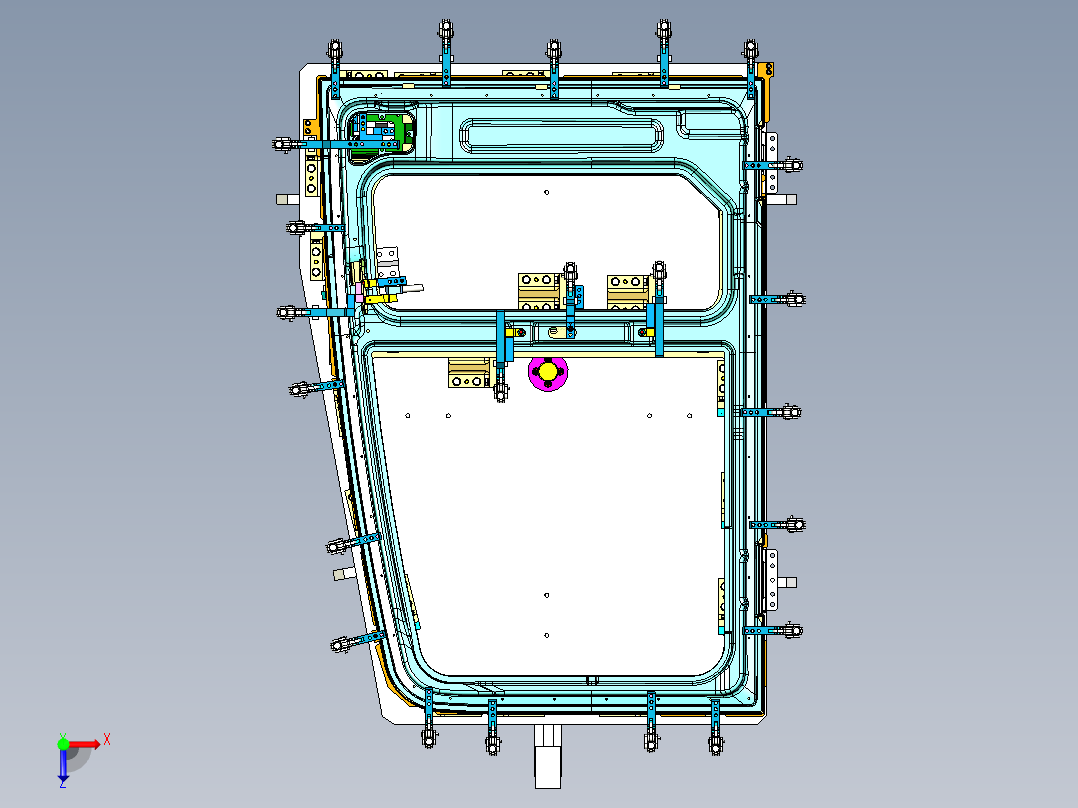 可旋转焊接夹具俯视图