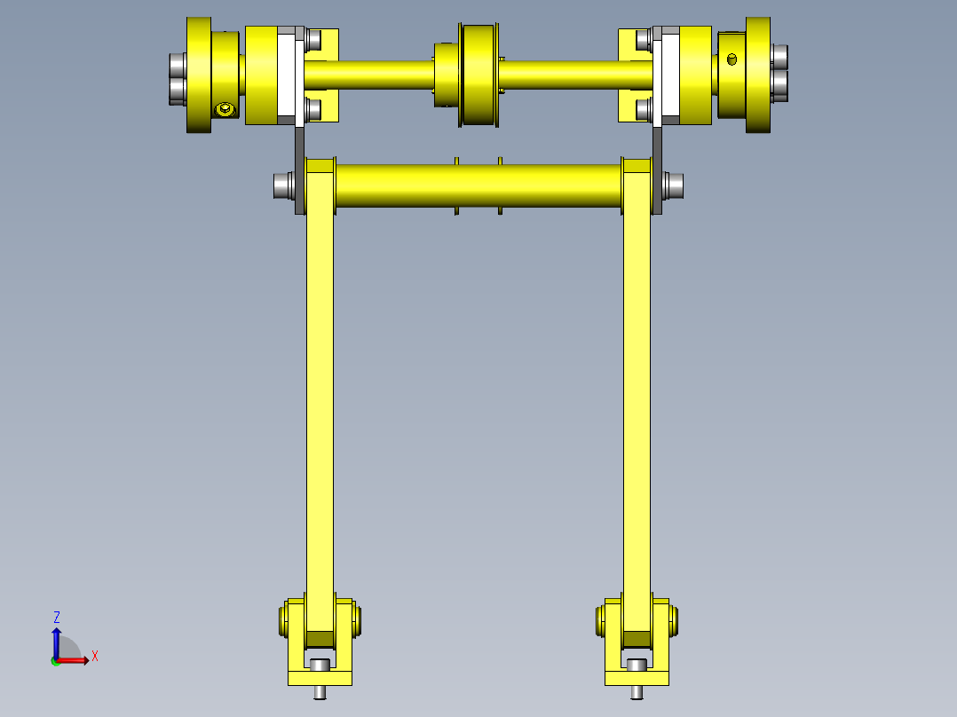 托盘垂直转移机构前视图
