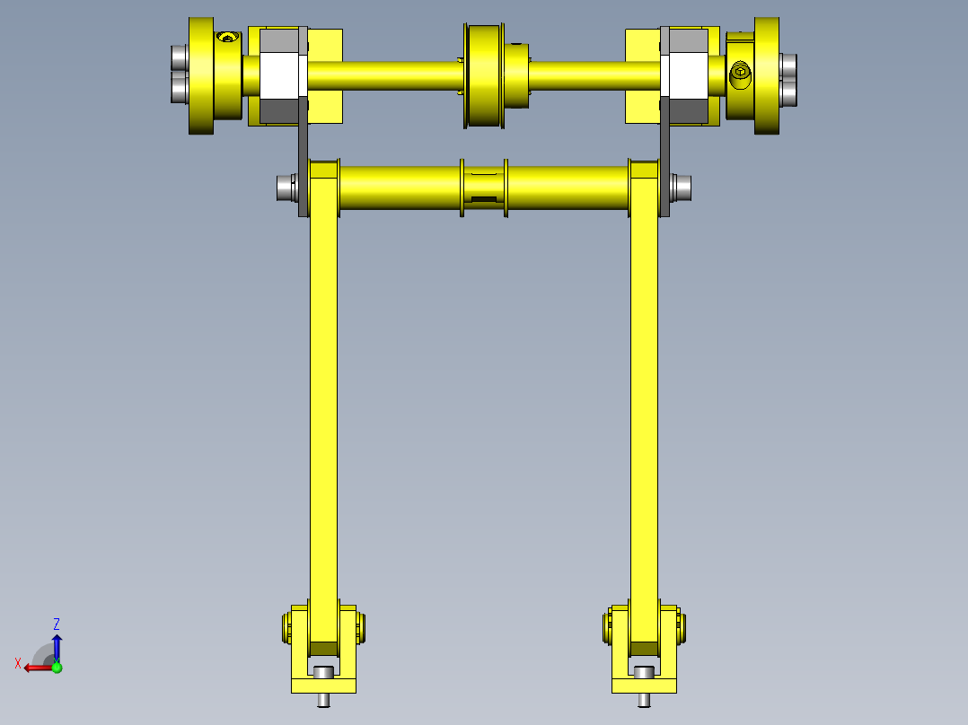 托盘垂直转移机构后视图