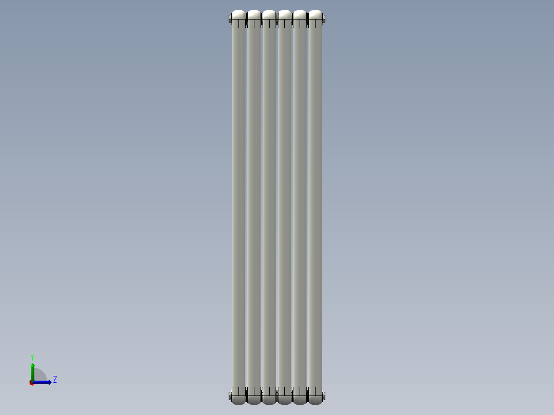 钢制暖气左视图