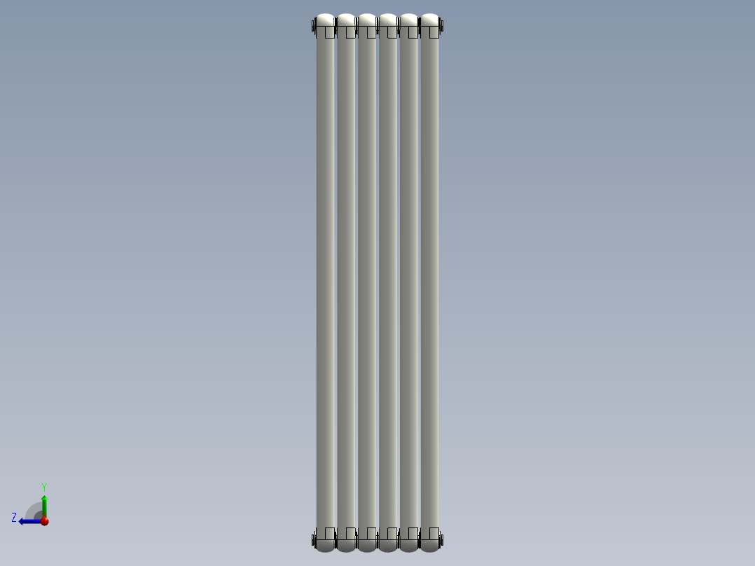 钢制暖气右视图