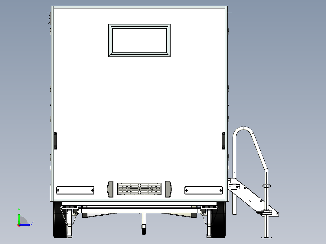 拖车旅行车左视图