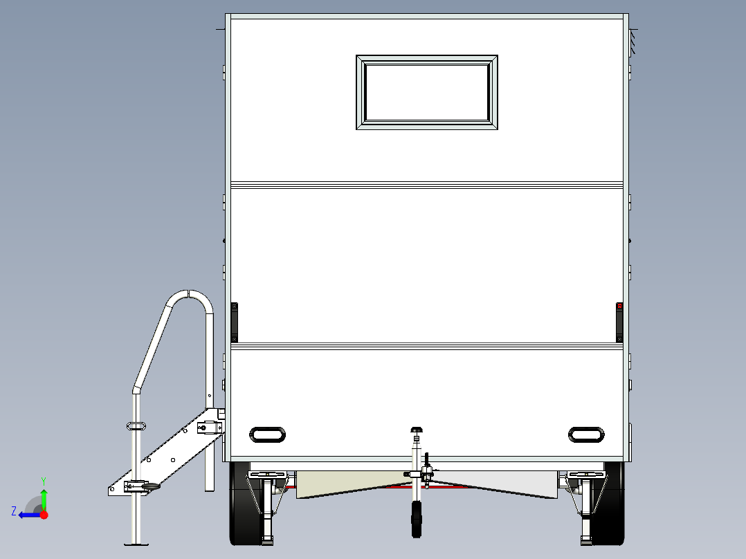 拖车旅行车右视图