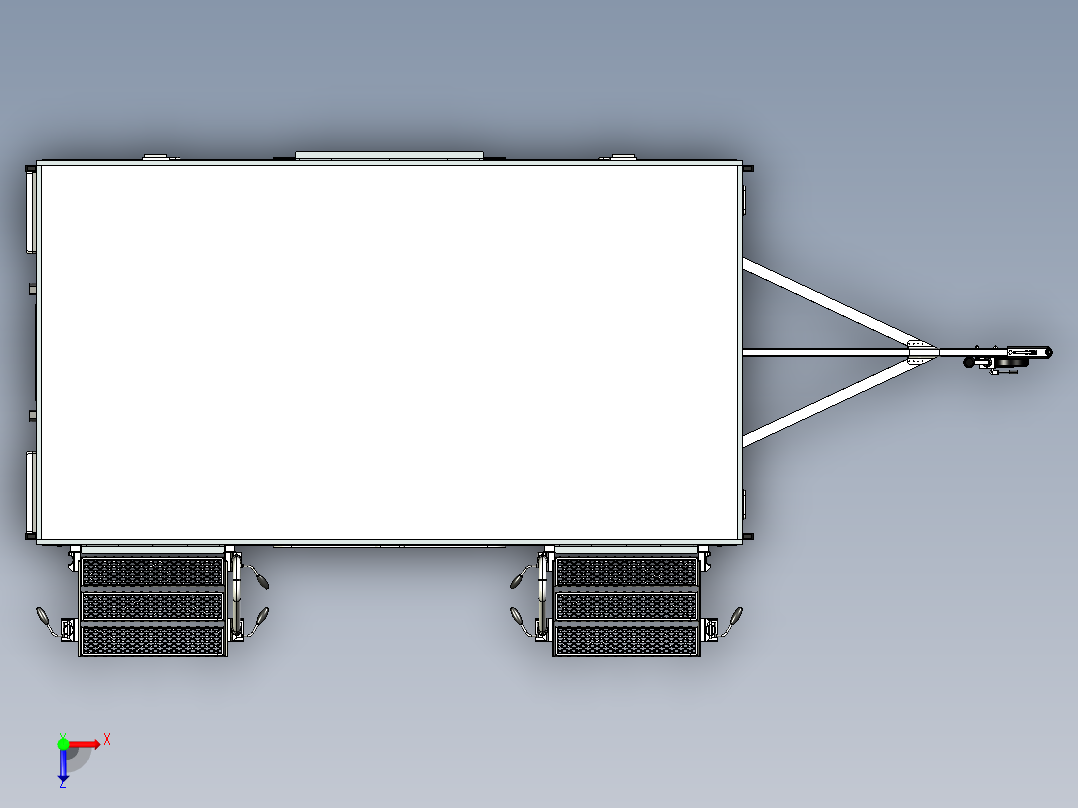 拖车旅行车俯视图