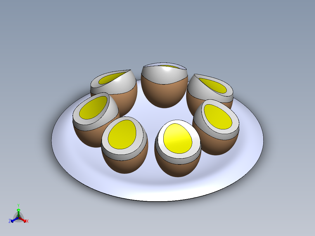 皮蛋正等轴测图