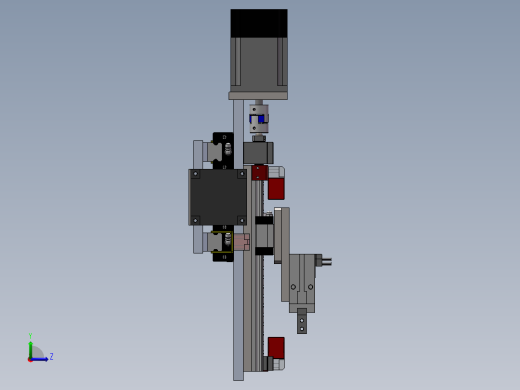 两轴丝杆型十字滑台3d图纸 +cad图 XY机械手丝杆型模组滑台3d模型左视缩略图