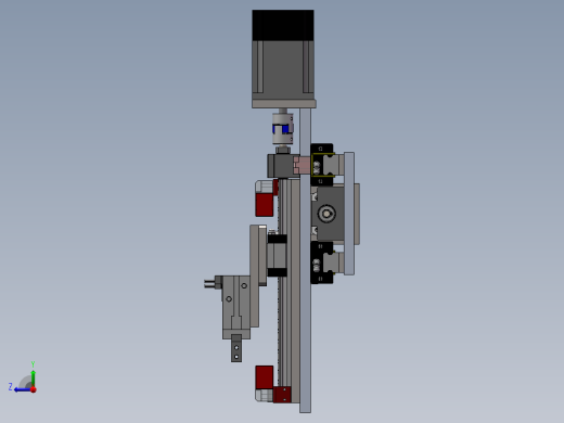 两轴丝杆型十字滑台3d图纸 +cad图 XY机械手丝杆型模组滑台3d模型右视缩略图