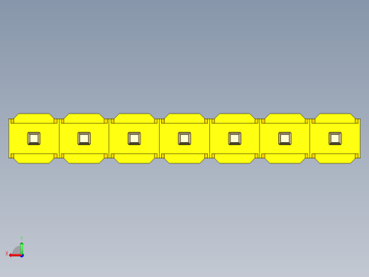 彩色公头100mil（2.54mm）系列-DS1021_yellow_1x07p_100mil_Type43_rev1.0后视缩略图