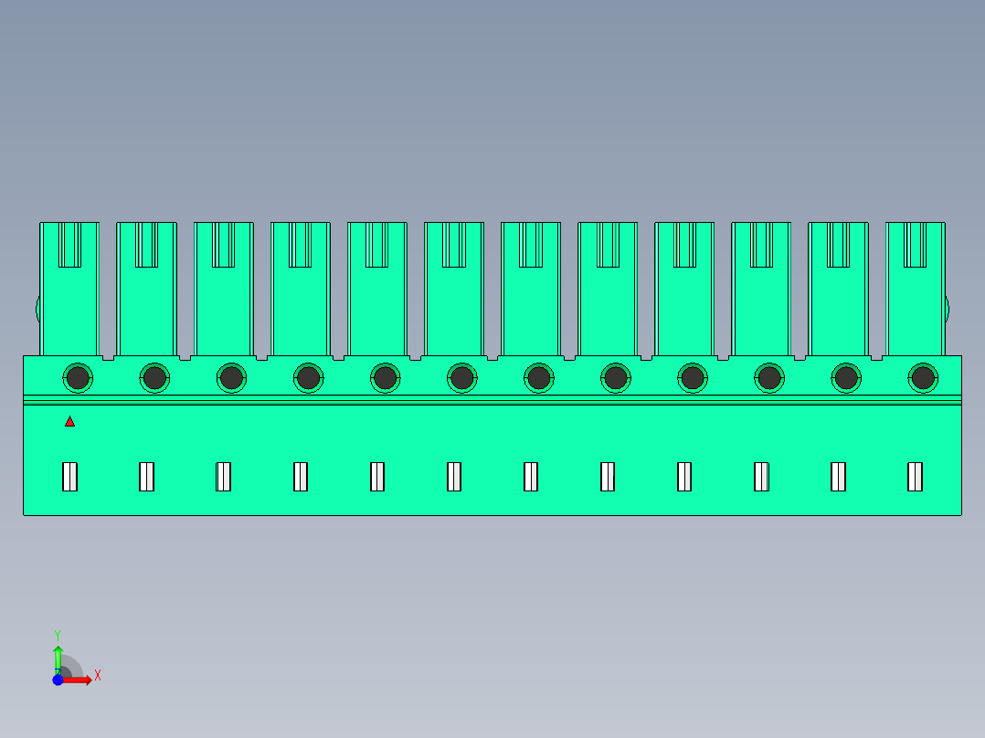 DEGSON 15EDG 系列 3.81mm 插拔式接线端子-15EDGA-3.81-12P-14-00AH前视图