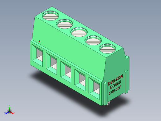 DEGSON DG500 系列 5.05.087.62mm 接线端子-DG500-5.08-05P-14-00AH
