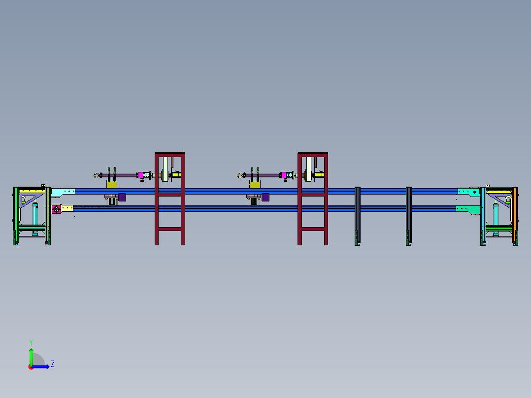 汽车转向横拉杆壳体球座的装配产线左视图
